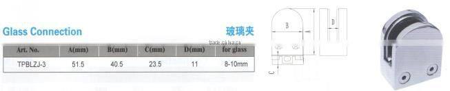 Round Shape Glass Clamp,Stainless Steel 304 Glass Clamp in Satin Nickel Finish