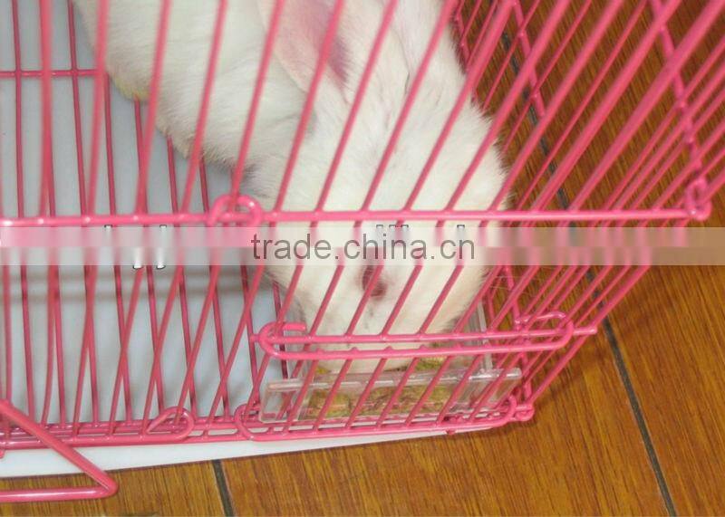 Portable Rabbit Cage With Plastic Tray