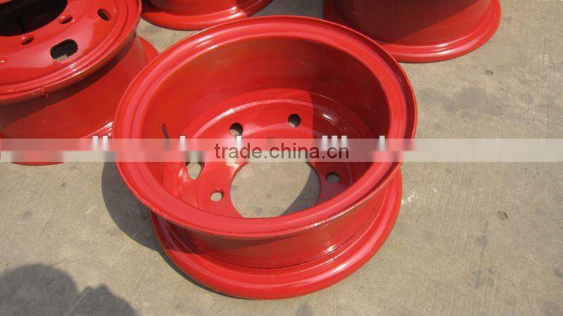 7.75-20 Heavy yellow steel truck wheel rim / lock ring