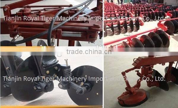 Two way reversible disc plow for tractors