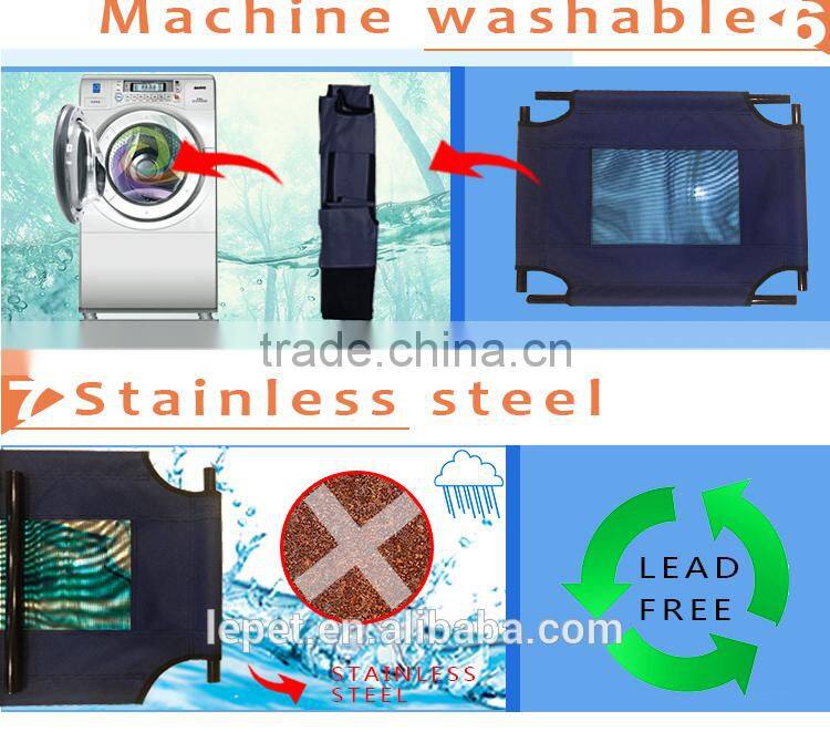 Solid Large Dog Raised Elevated Dog Camping Bed PVC Mesh Outdoor