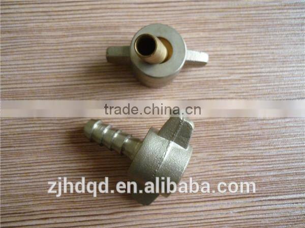 swivel connector w/hose barb ,size 1/4"swivel brass connector