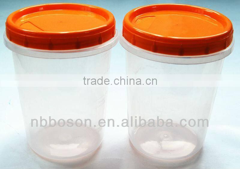 2pk 900ml easy pack plastic storage container,cylindrical storage container
