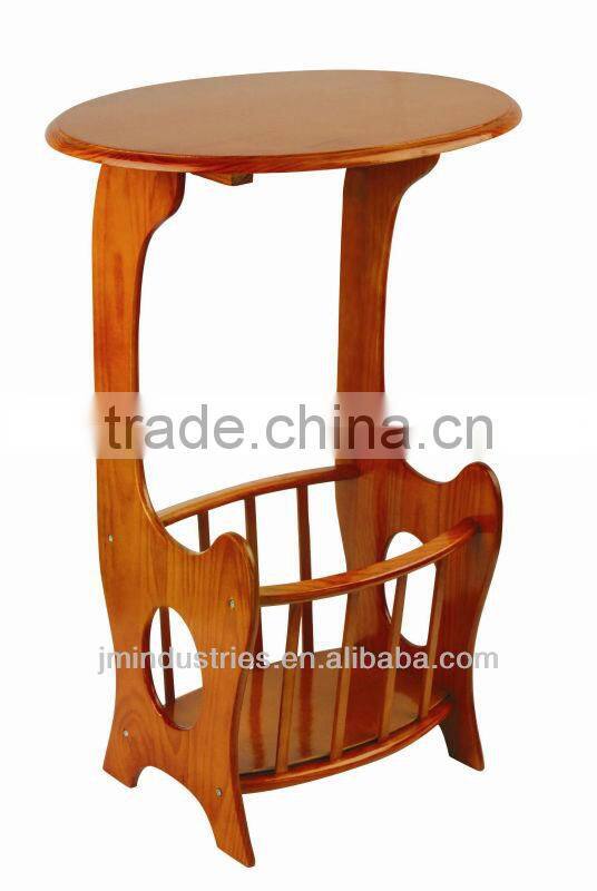 Folding Wooden Magazine Rack Table