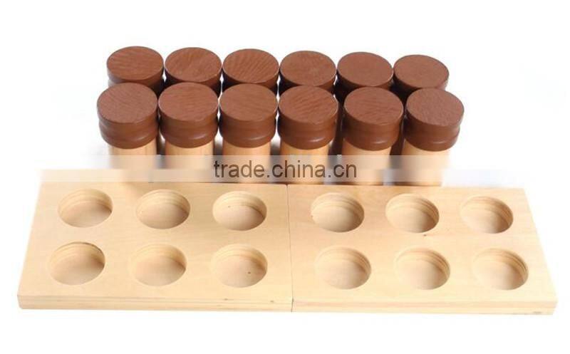 Child Wooden toys smell canister montessori teaching aids