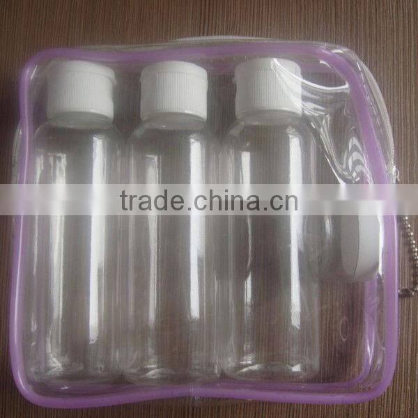 easy to carry 6pcs plastic travel cosmetic bottle set ST-09
