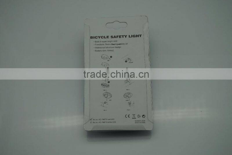 led bike light 9 red LED,with built reflector,bike tail light,good sale model