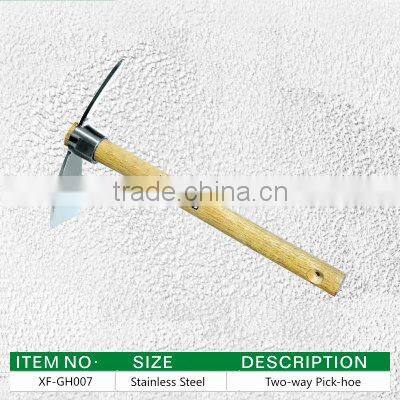 carbon steel leaf grabber rake with wooden handle farming rake