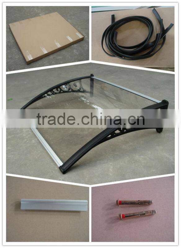 polycarbonate blue window canopy & awning