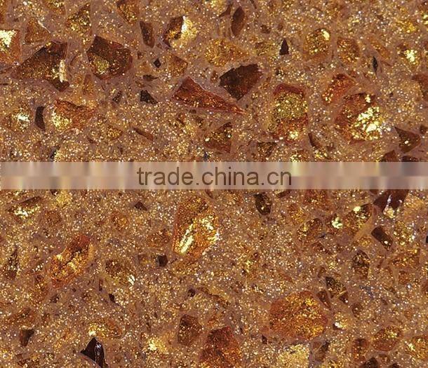 Hot sell Crystal shining blue quartz stone,quartz surface