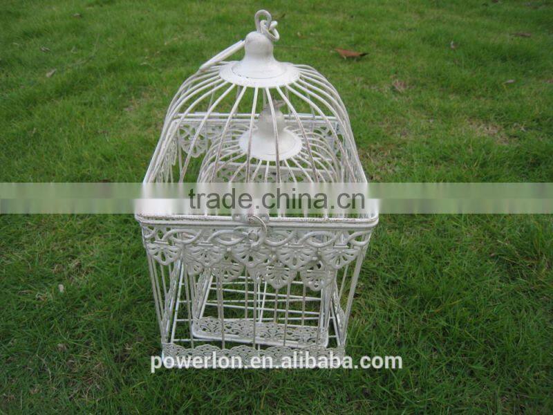 Powder coating garden iron handmade bird cage