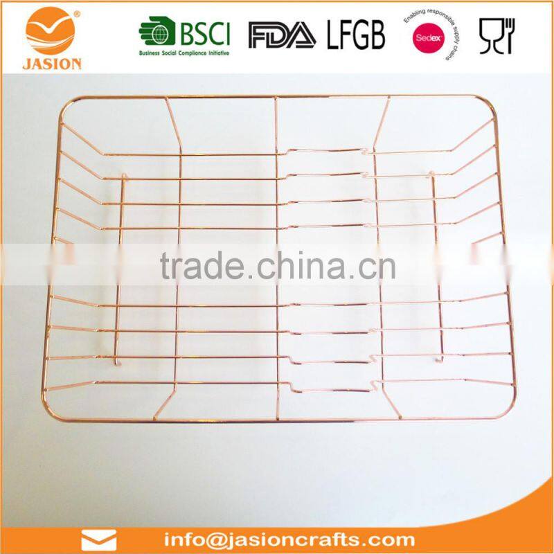 WI2907 Metal Wire Coated Dish Rack Kitchen Sink Drainer