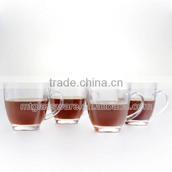 glass coffee cup with handle