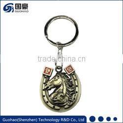 2017 New Lucky horseshoe keyring decorations craft horseshoes keychain