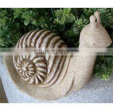 resin ribbed finish snail garden decoration ornaments