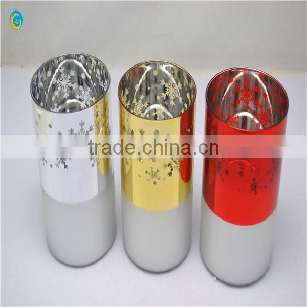 Clear Crystal Tall Glass Candle Holder For Home Decoration