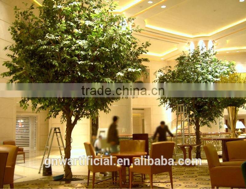 BTR020 GNW Plastic Large Artificial Decorative Tree Bent Trunk Banyan Tree