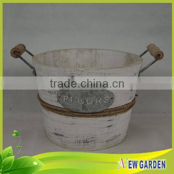 Cheaper Economical Round Wall Mounted Flower Basket with Handles