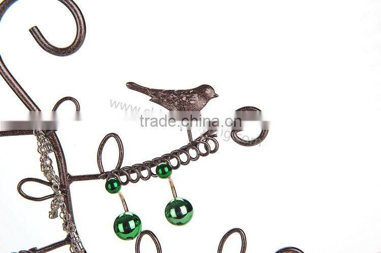 Metal display stand for jewelry bird earrings holder