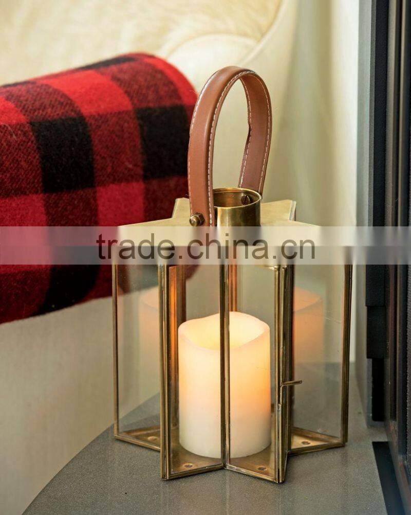 Vintage Star Glass Candle Holder