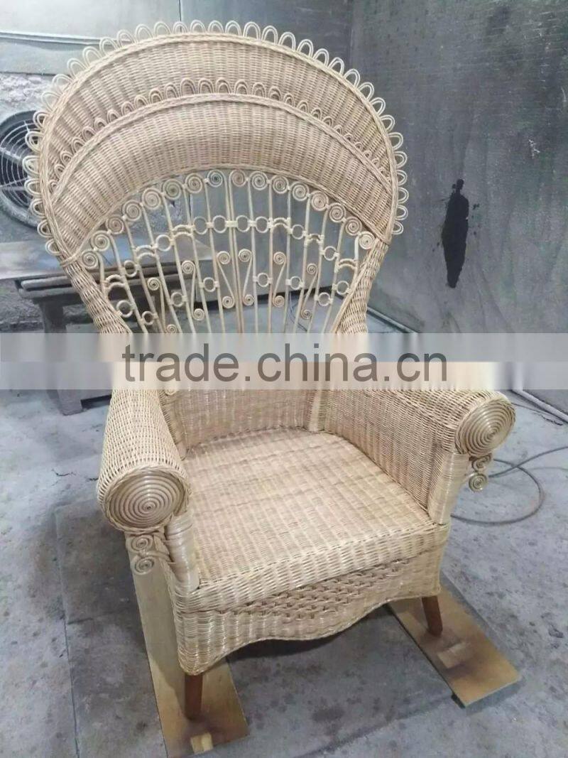2017new fashion style rattan furniture peacock chair natural rattan chair(BG11-M019)