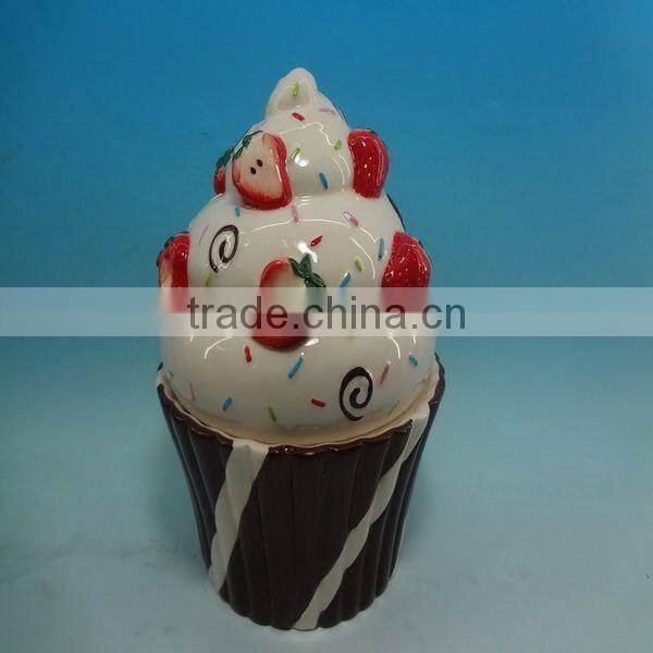 COLORFUL CERAMIC CONE ICE CREAM BOWL