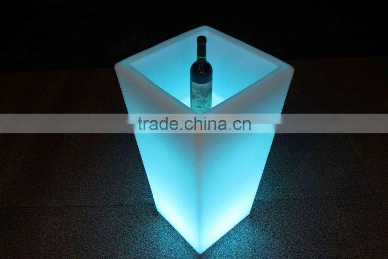 led flower pot for wedding decoration, battery powered led plastic flower pots