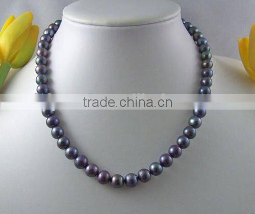 Natural 10-11mm Purple Freshwater Pearl Jewelry Necklace
