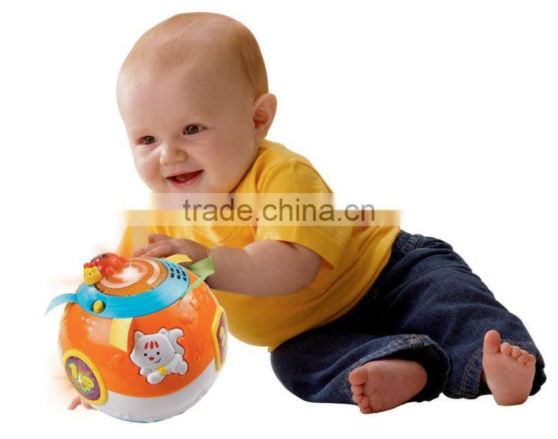 hot new products toy for 2015 rolling ball with light and music from icti manufacturer