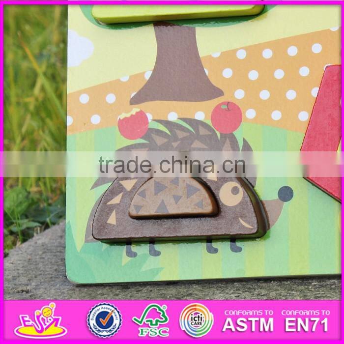 2017 New product baby 3D diy wooden puzzle board W14D024
