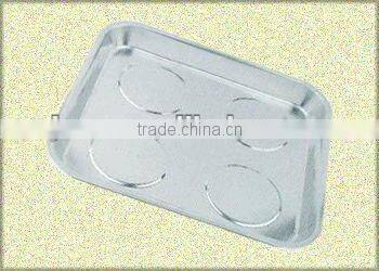 Super size High polish stainless steel magnetic parts tray