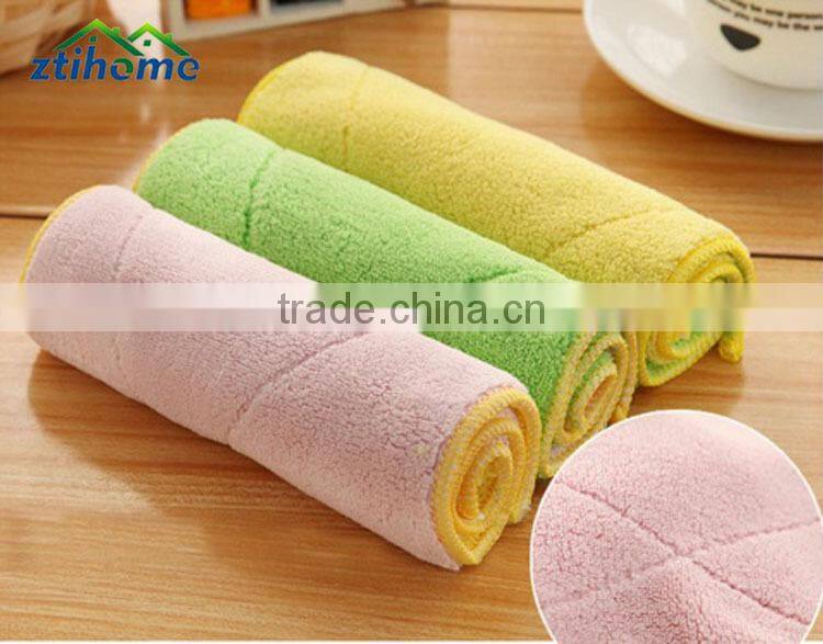 double-side Microfiber kitchen dish cloth buy from China online
