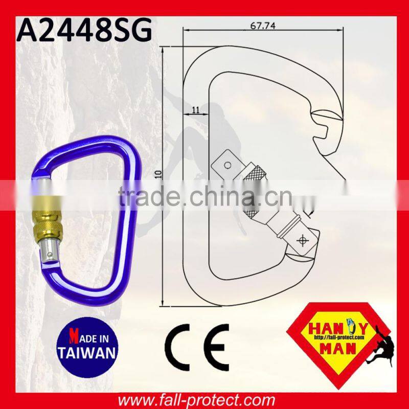 22KN Mountain Climbing Aluminum Carabiner With CE certificate