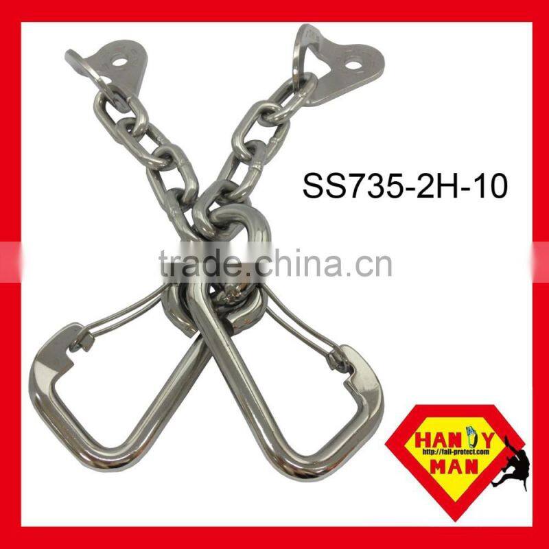2442KTL-3 Triple Lock Galvanized Steel Oval Carabiner
