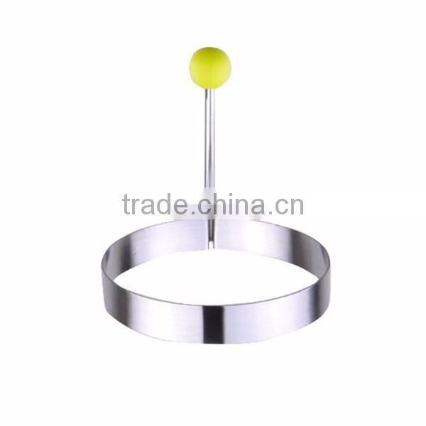 Stainless Steel Fried Egg Mold Pancake Mold Kitchen Tool Pancake Rings with Oil Brush 5 Pcs Set