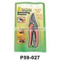 Ratcheting metal garden bypass pruner with PP handle