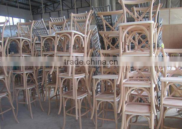 wedding banquet solid wood cross back living room chair