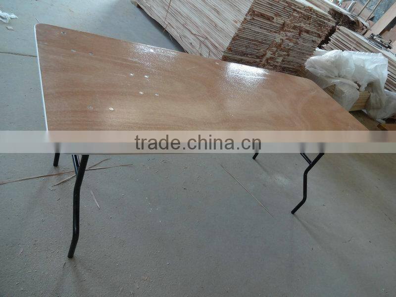 wooden top plywood hotel banquet dining table for sales