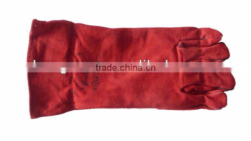 Welding Heat And Flame resistant Pur Cow Split Leather Welder's safety Glove