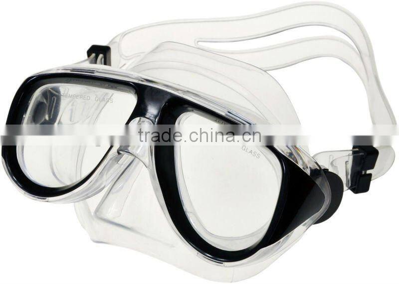 Clear safety lens transparent strap silicone diving mask