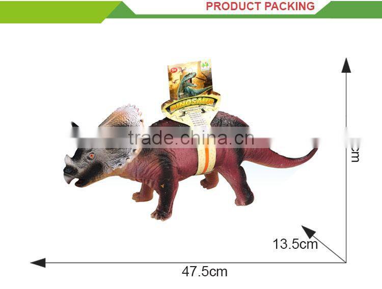 Most popular animal set game small soft rubber dinosaur toy