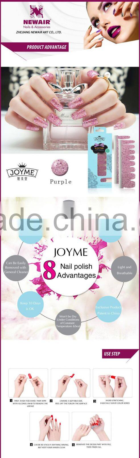 Full Cover Hot Sexy Design Nail Art Nail Polish Sticker