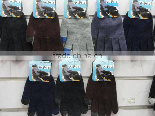 winter man smartphone finger touch glove wholesale