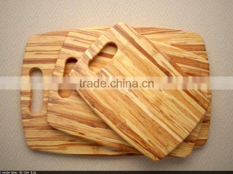 Bamboo Cutting Board Tiger stripes 3 piece set cutting board vegetable Chopper salad chopping board