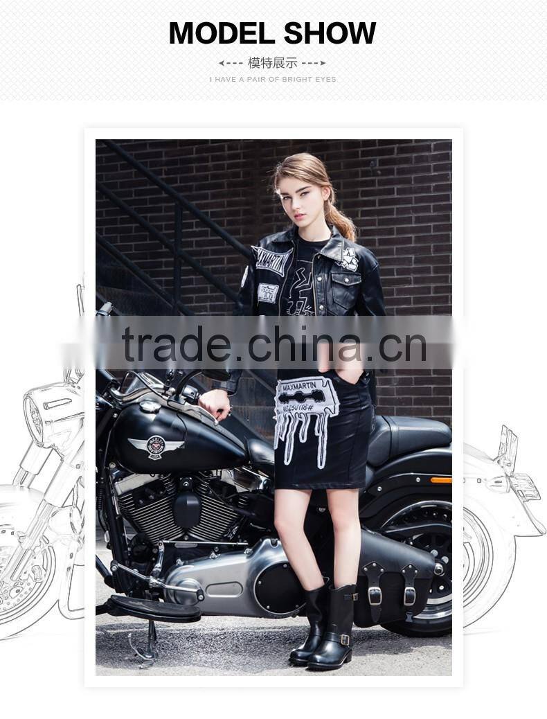 2017 rock style of pvc rain boots for women