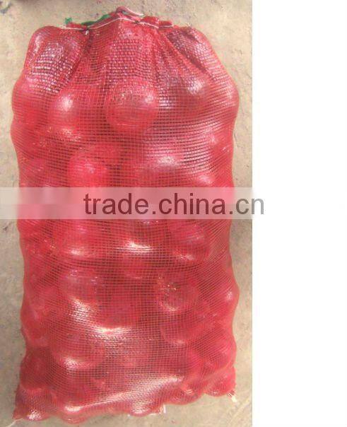 excllent onion packaging mesh bags, raschel knitted bag