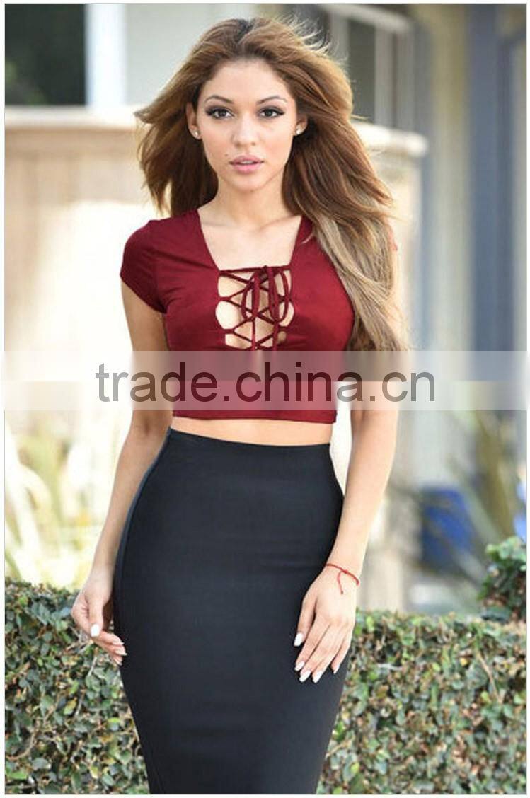 Womens Ladies Suede Top Junior Sexy clubwear Casual Boho Crop Top