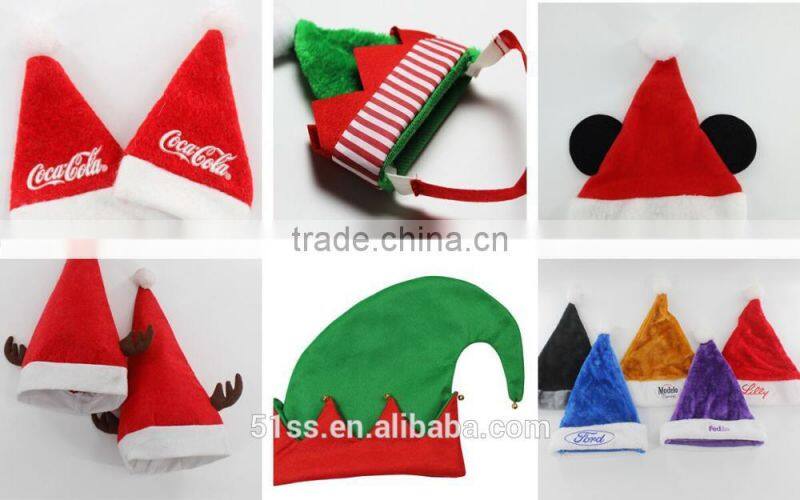 Wholesale classic adult size felt decoration christmas hat