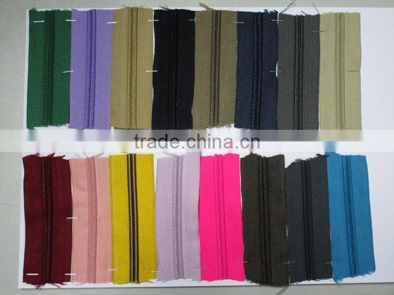 Nylon zipper stocklot, nylon long chain stocklot for sale