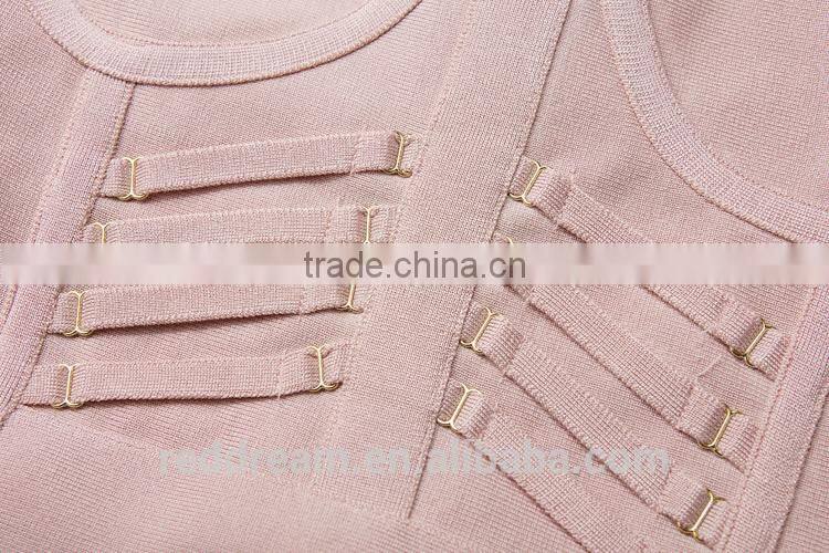 2015 latest fashion dresses Sleeveless Novelty patterns high quality Bandage new Fashion Dresses H1316